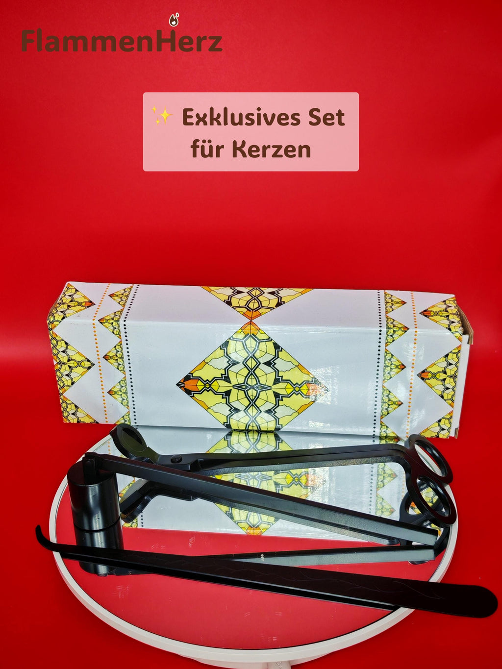 Handgeschnitzte Pyramidenkerzen „Ruby / Pearl“ – geruchlos, Set oder einzeln