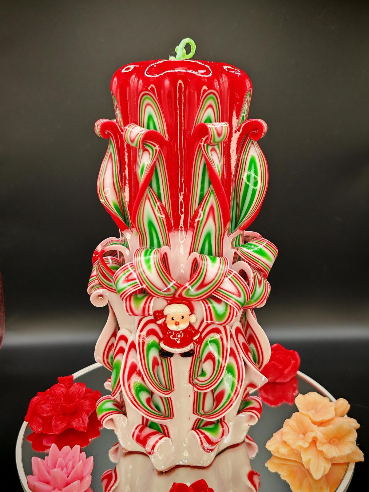Handgeschnitzte Kerze – geruchsneutral. Die schönste Weihnachtsdeko für jedes Zuhause (Grande Aurora: ~ 22 x 13 cm)