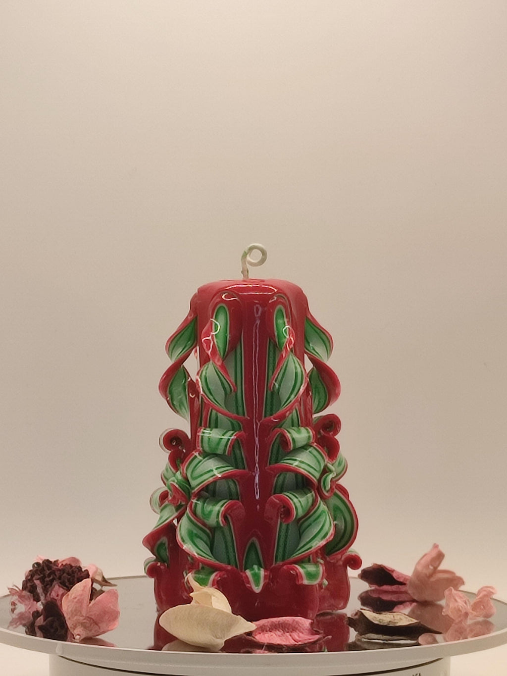 Handgeschnitzte Kerze - Einzigartiges Geschenk und Geschenkidee für viele Anlässe (Petit Pyramide 13x8cm und Classic Pyramide 16x10cm)
