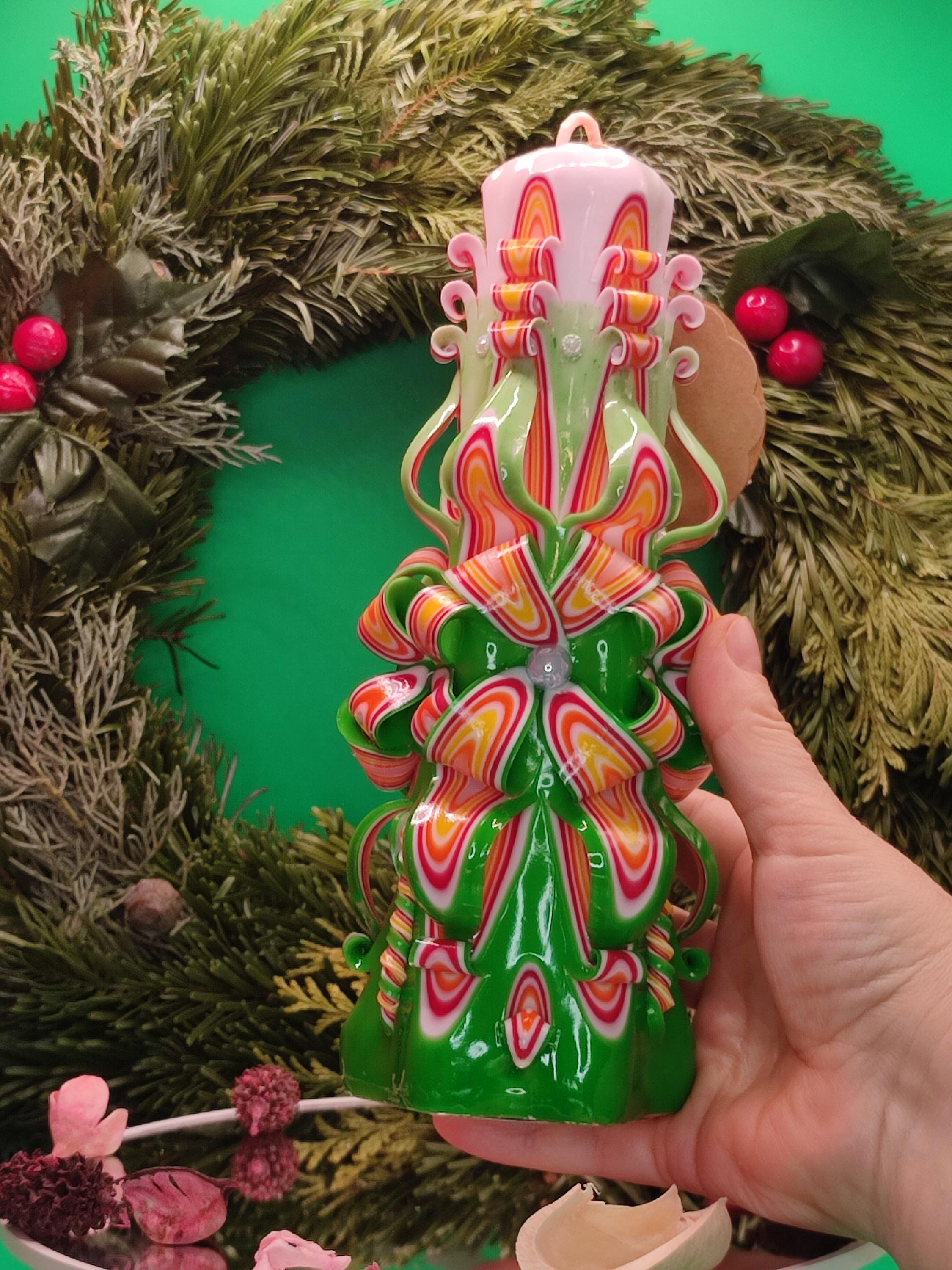 Hand-carved candles made with love – unscented, set or individually