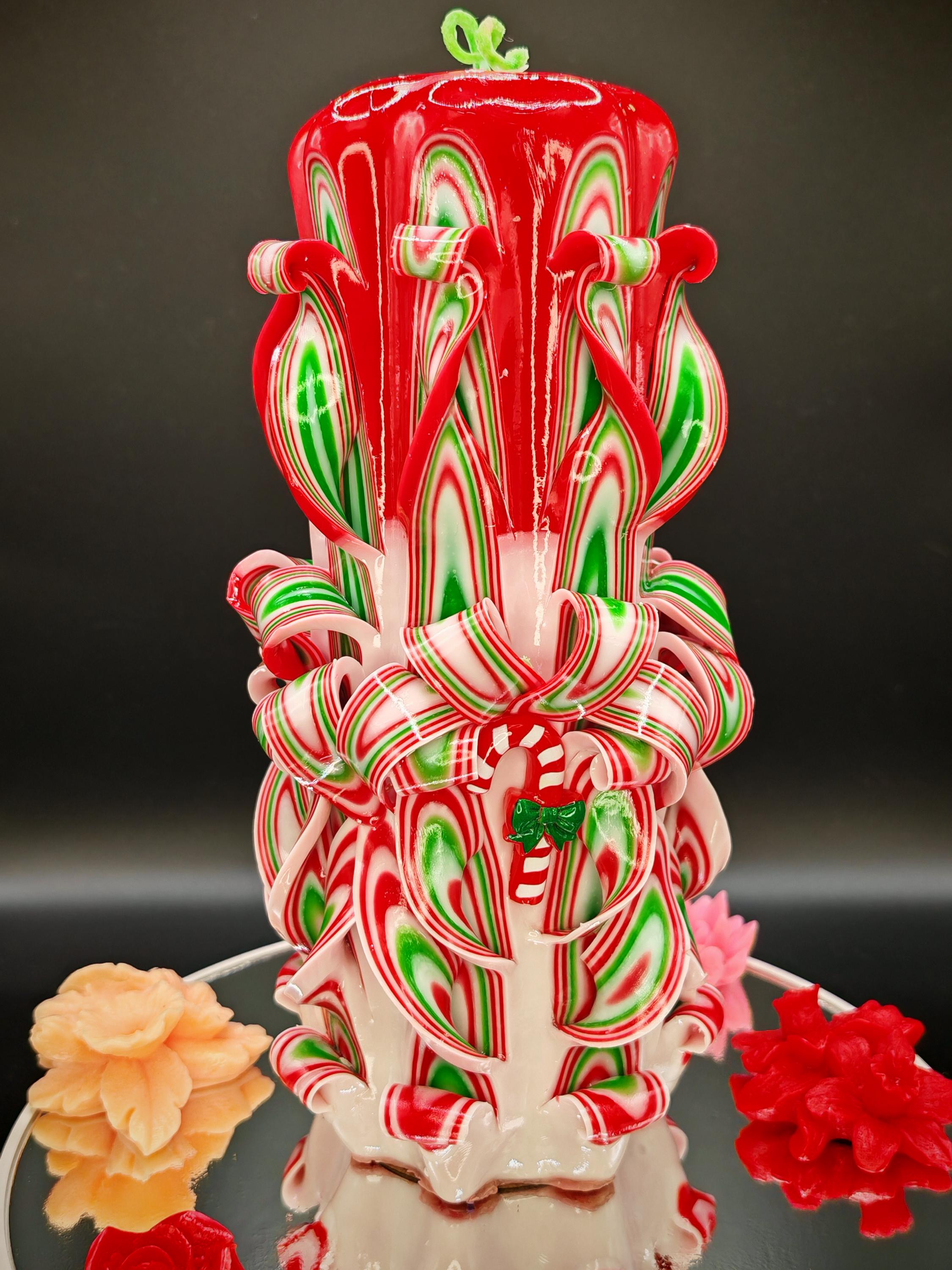 Handgeschnitzte Kerze – geruchsneutral. Die schönste Weihnachtsdeko für jedes Zuhause (Grande Aurora: ~ 22 x 13 cm)