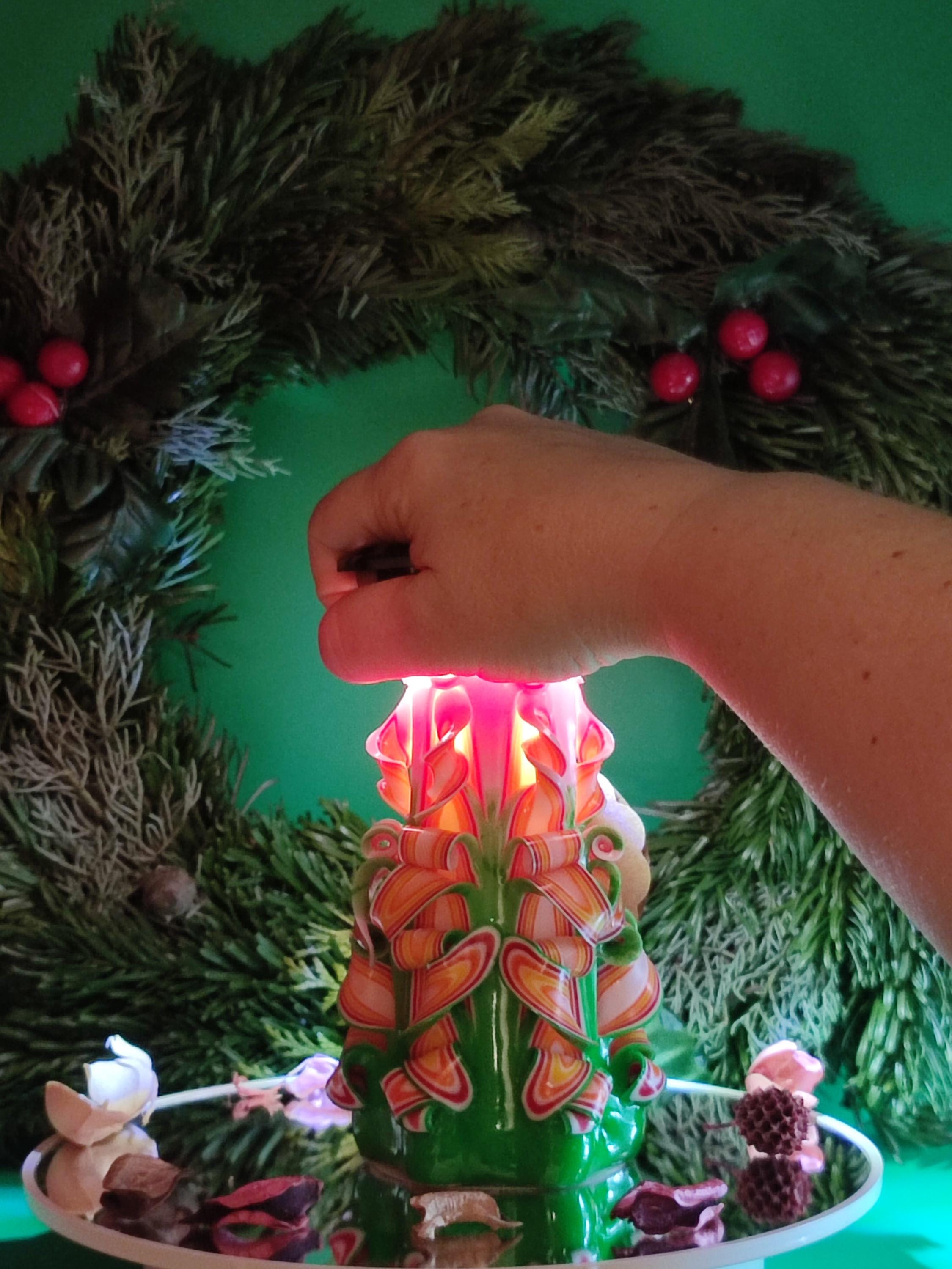 Hand-carved candles made with love – unscented, set or individually